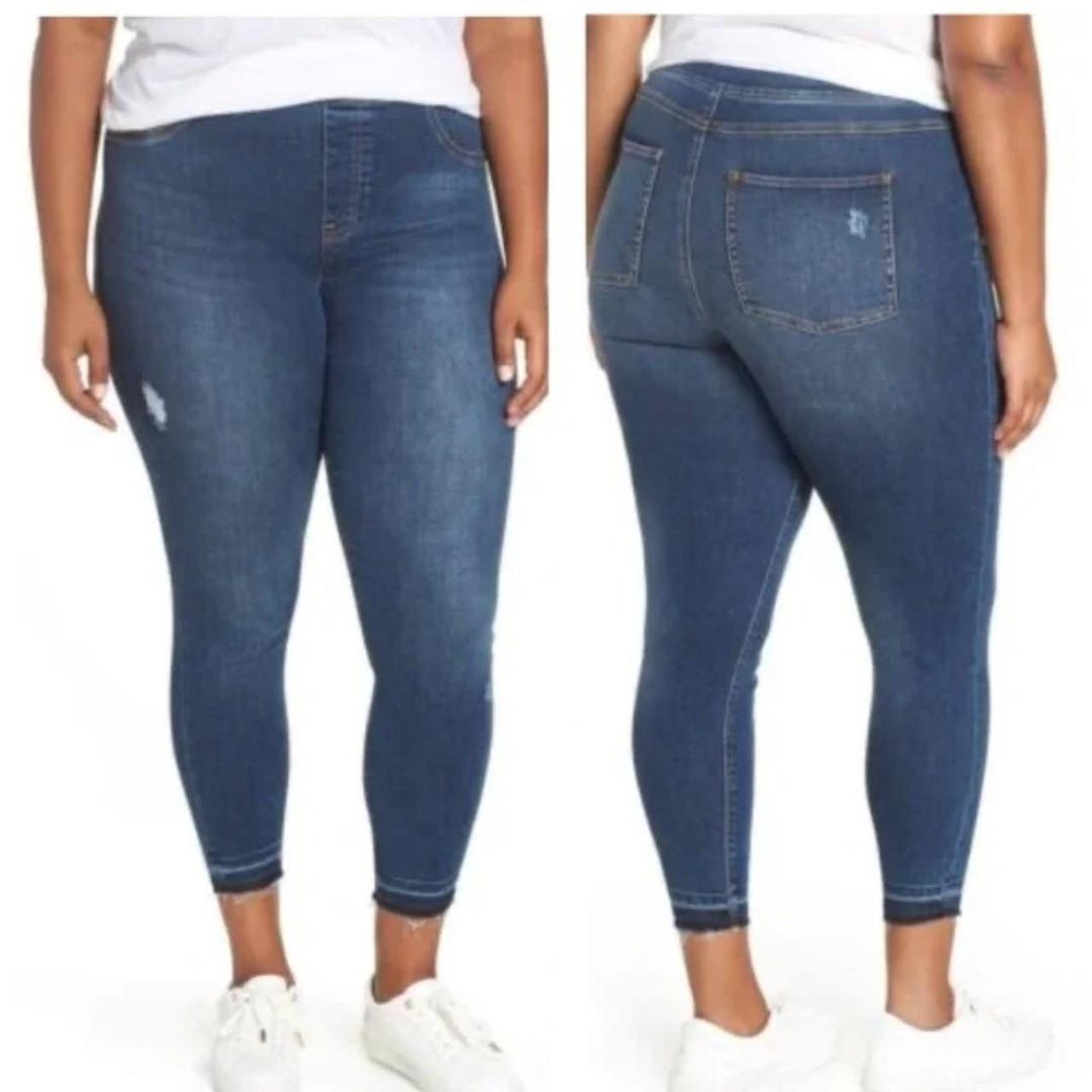 Spanx Distressed Skinny Jeans medium wash