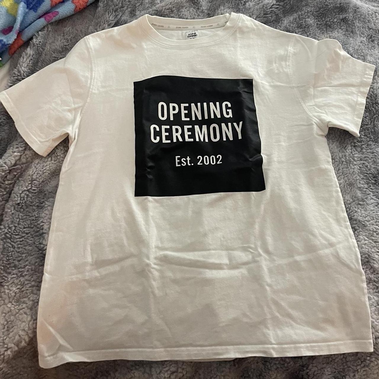 Opening Ceremony Women's White and Black T-shirt
