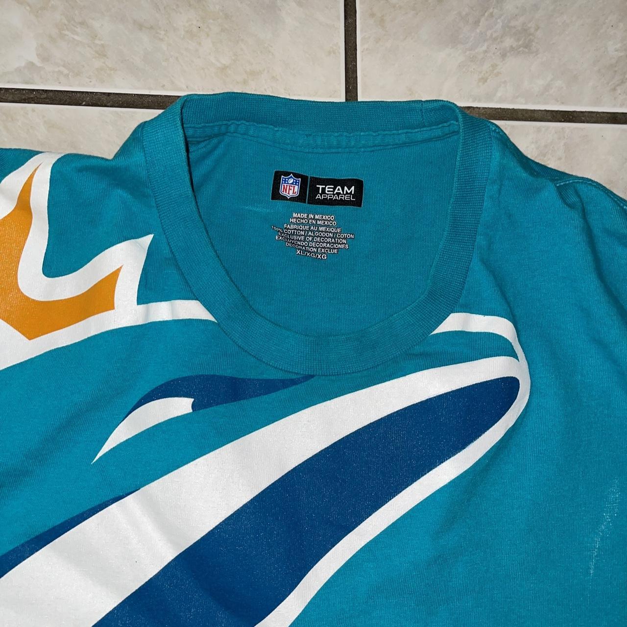 MIAMI DOLPHINS Men's (XL) NFL Aqua Polo Shirt Short - Depop