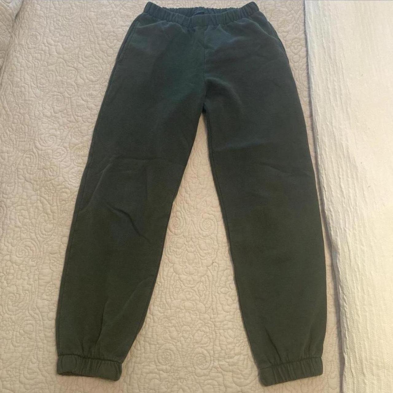 Dark Green brandy melville sweatpants one size... - Depop