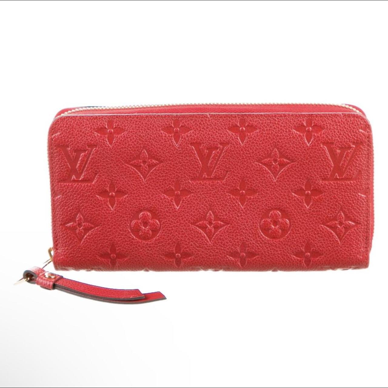 Lv monogram red inner leather zippy wallet, Luxury, Bags & Wallets