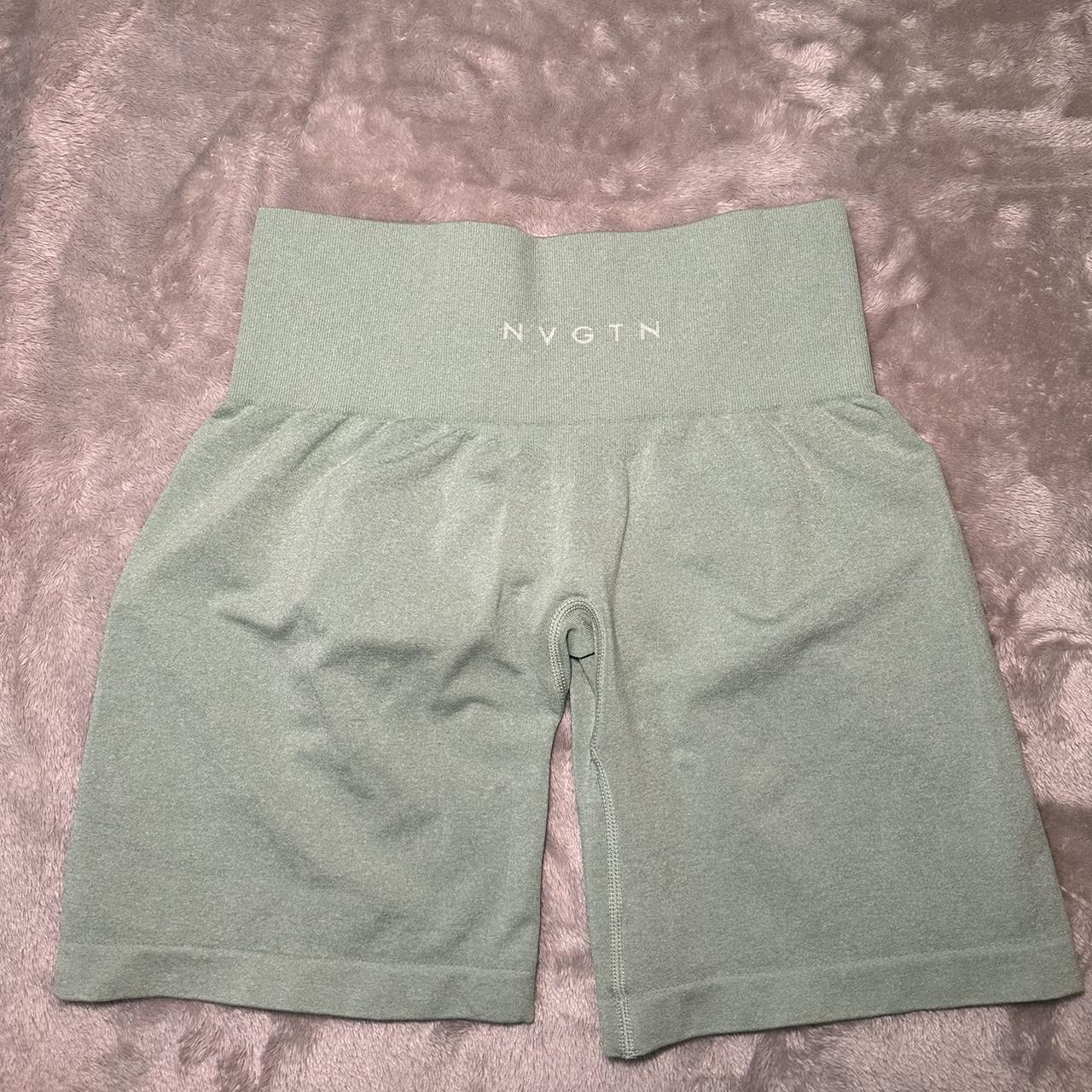 nvgtn sage green pro seamless shorts 𖥔‧₊˚ ⊹ high... Depop