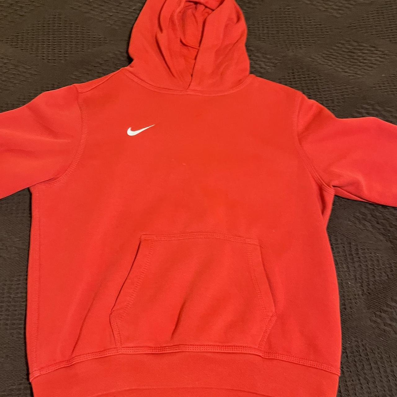 red vintage Nike hoodie, youth xl so fits xs adult,... - Depop