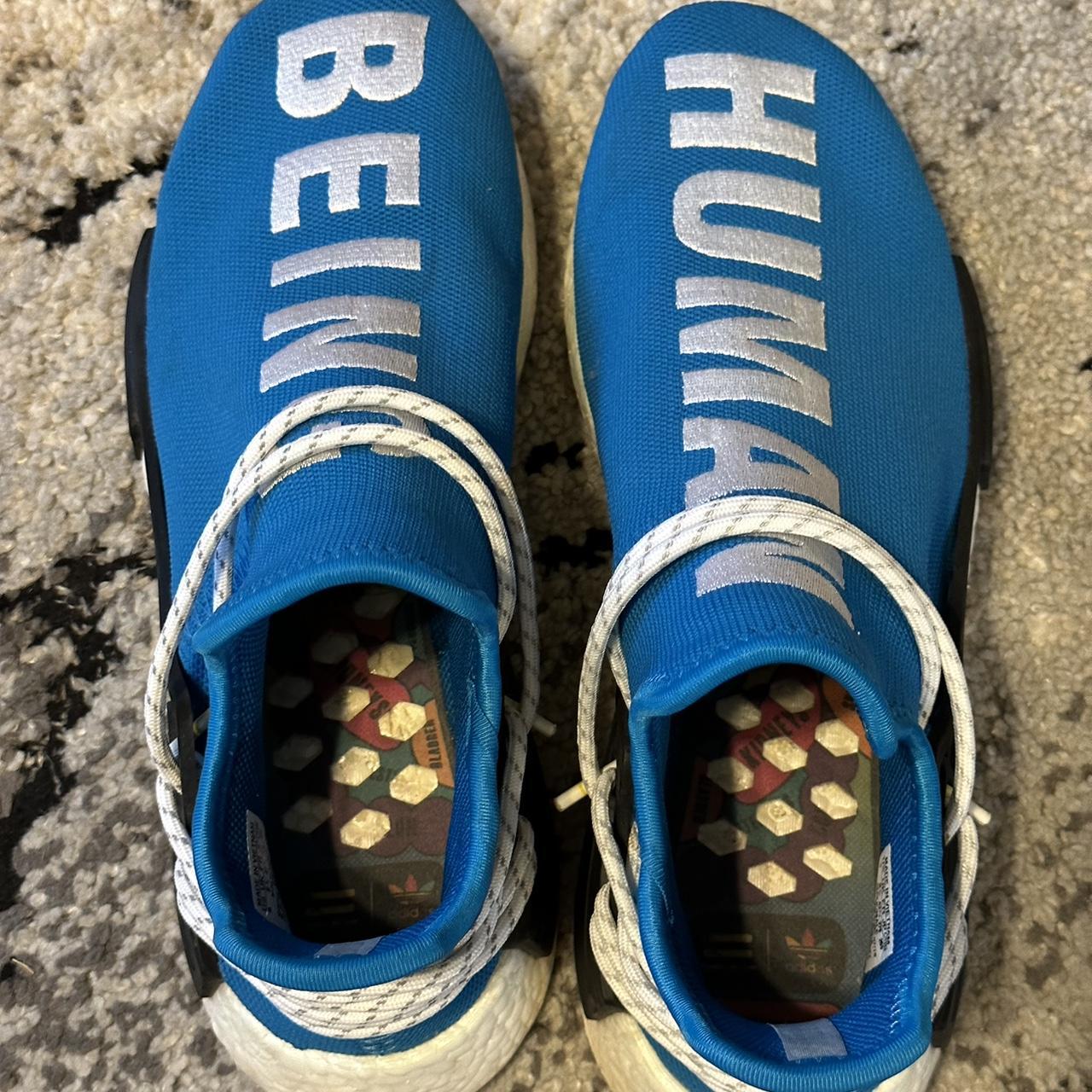 Adidas nmd hu pharrell store human being sharp blue