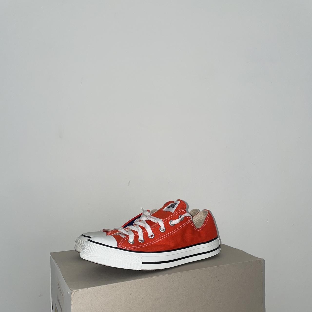 VINTAGE CONVERSE LOW TOPS 1969 OX ORANGE UK. Depop