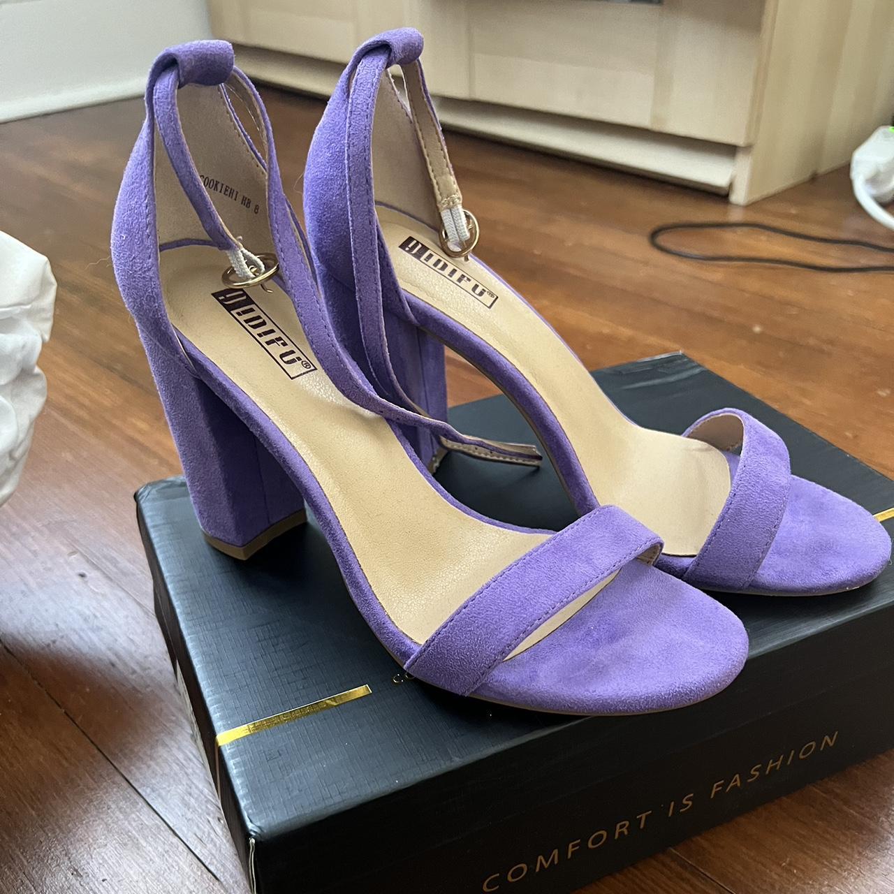 Cute purple heels online