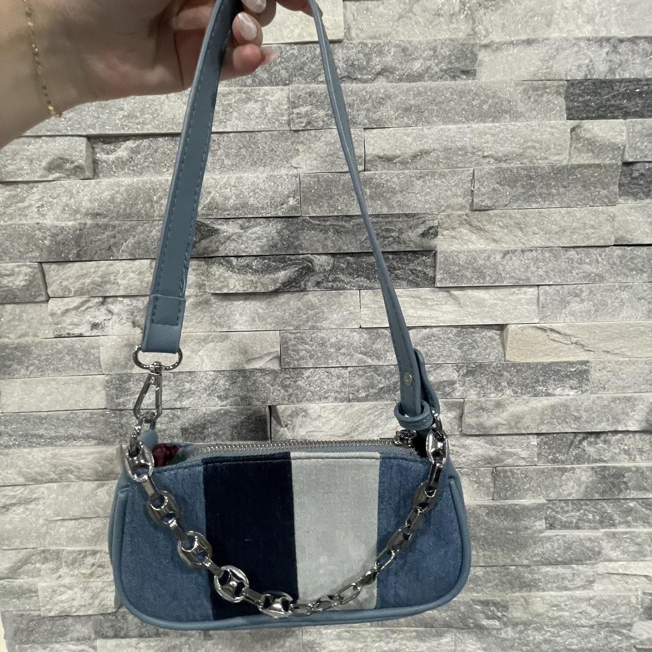 Patchwork Denim Saddle Bag