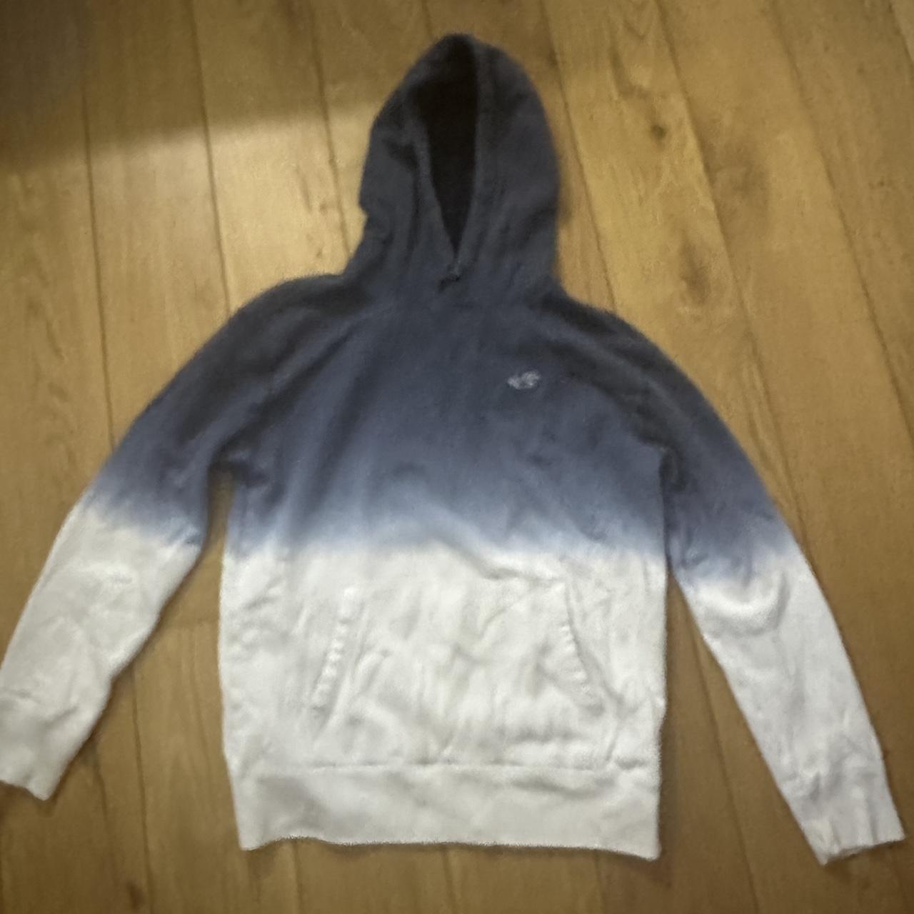 Blue shops and white hollister hoodie