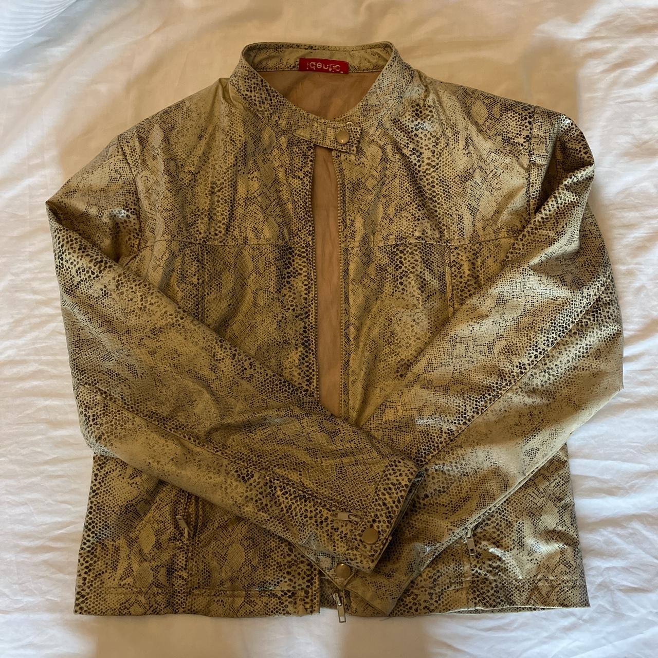 Really cool faux snake skin jacket Best fit... - Depop