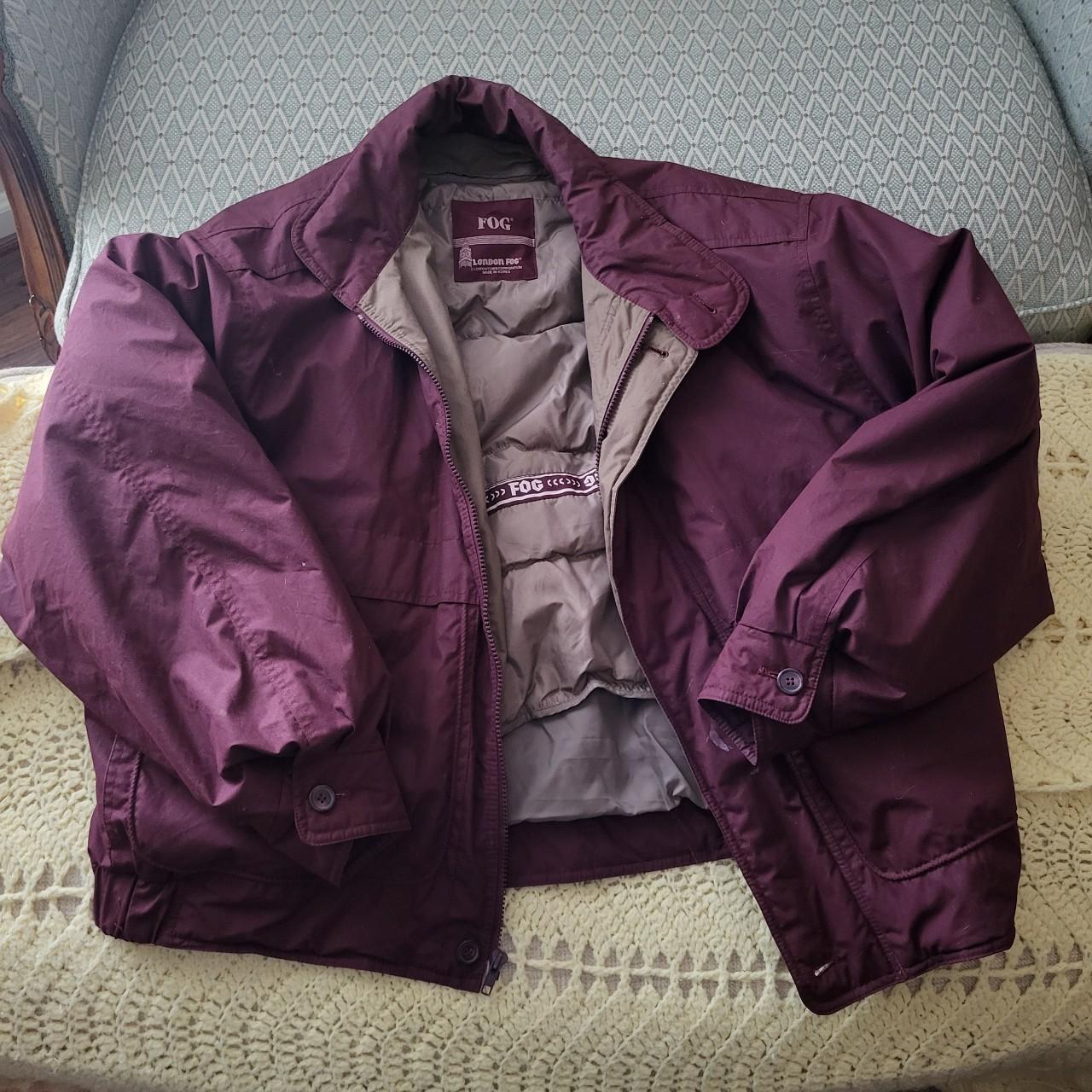 London fog burgundy outlet coat