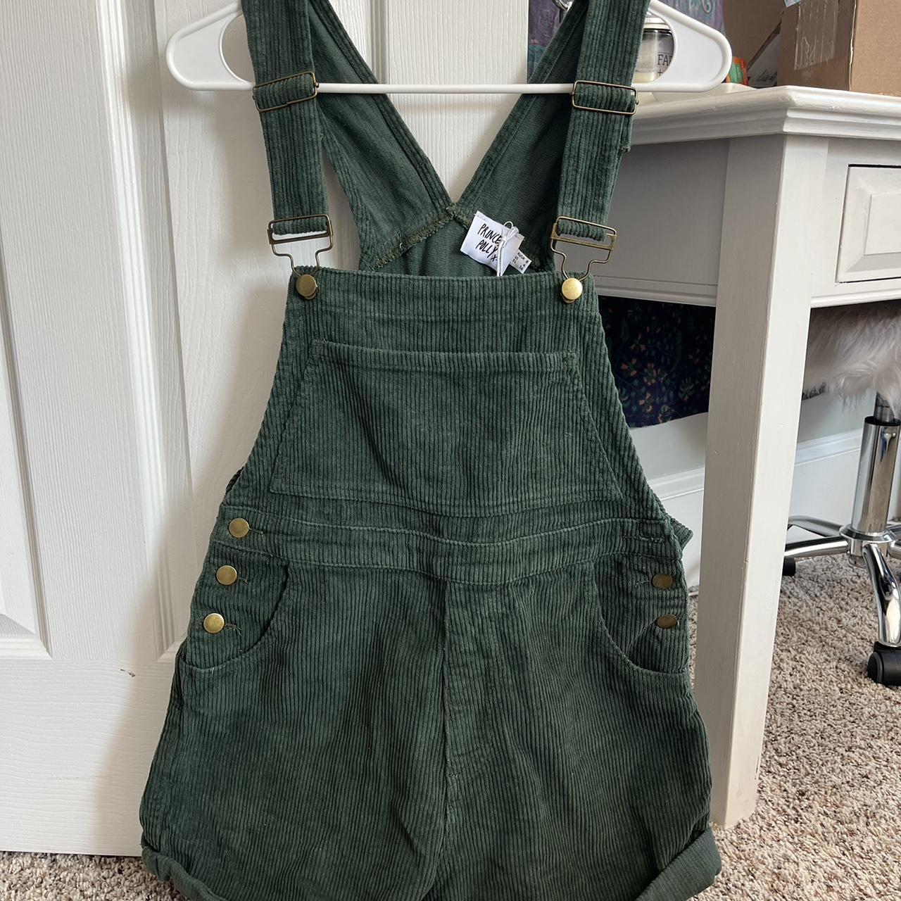 Princess Polly Women's Green Dungareesoveralls Depop