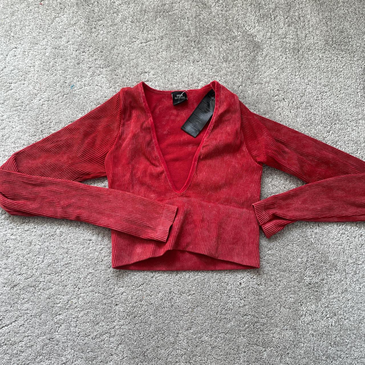 urban outfitters red long sleeve josie top perfect... Depop