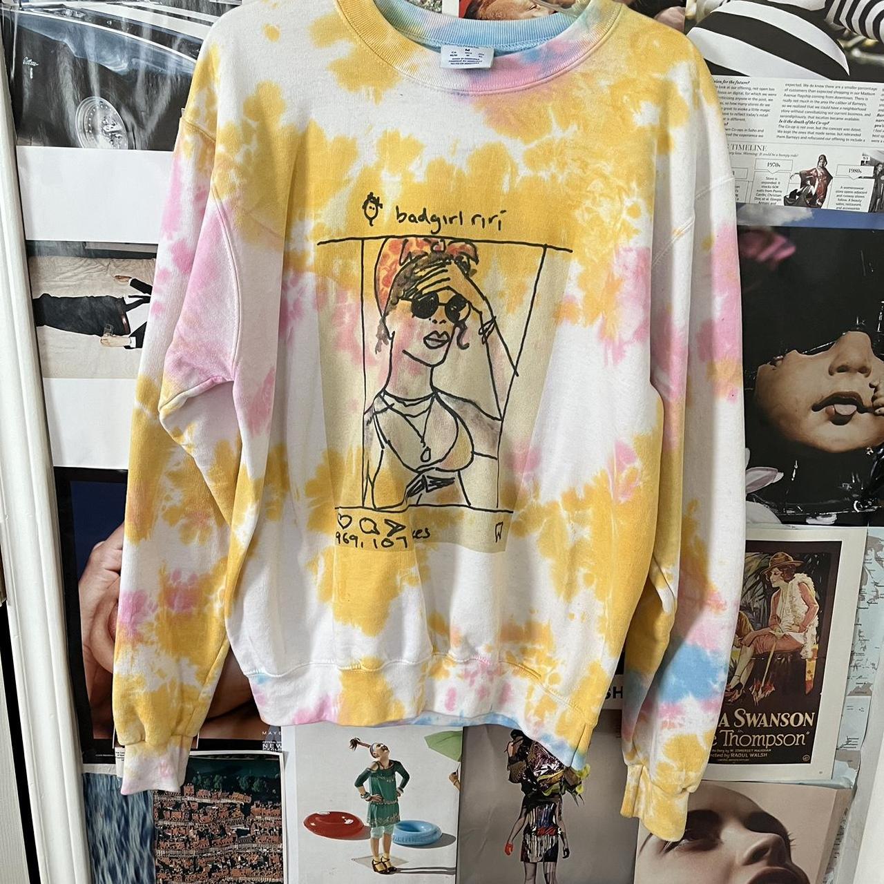 Rihanna Tie Dye Sweatshirt Size M Condition Depop