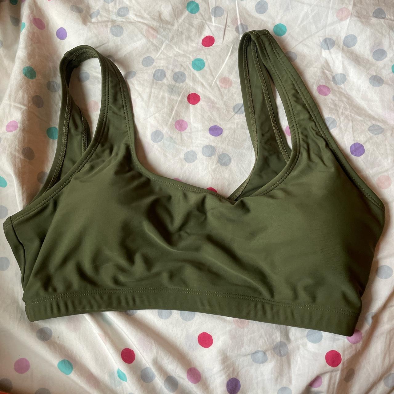 🌳 khaki green bikini sports top 🌳 in perfect... Depop