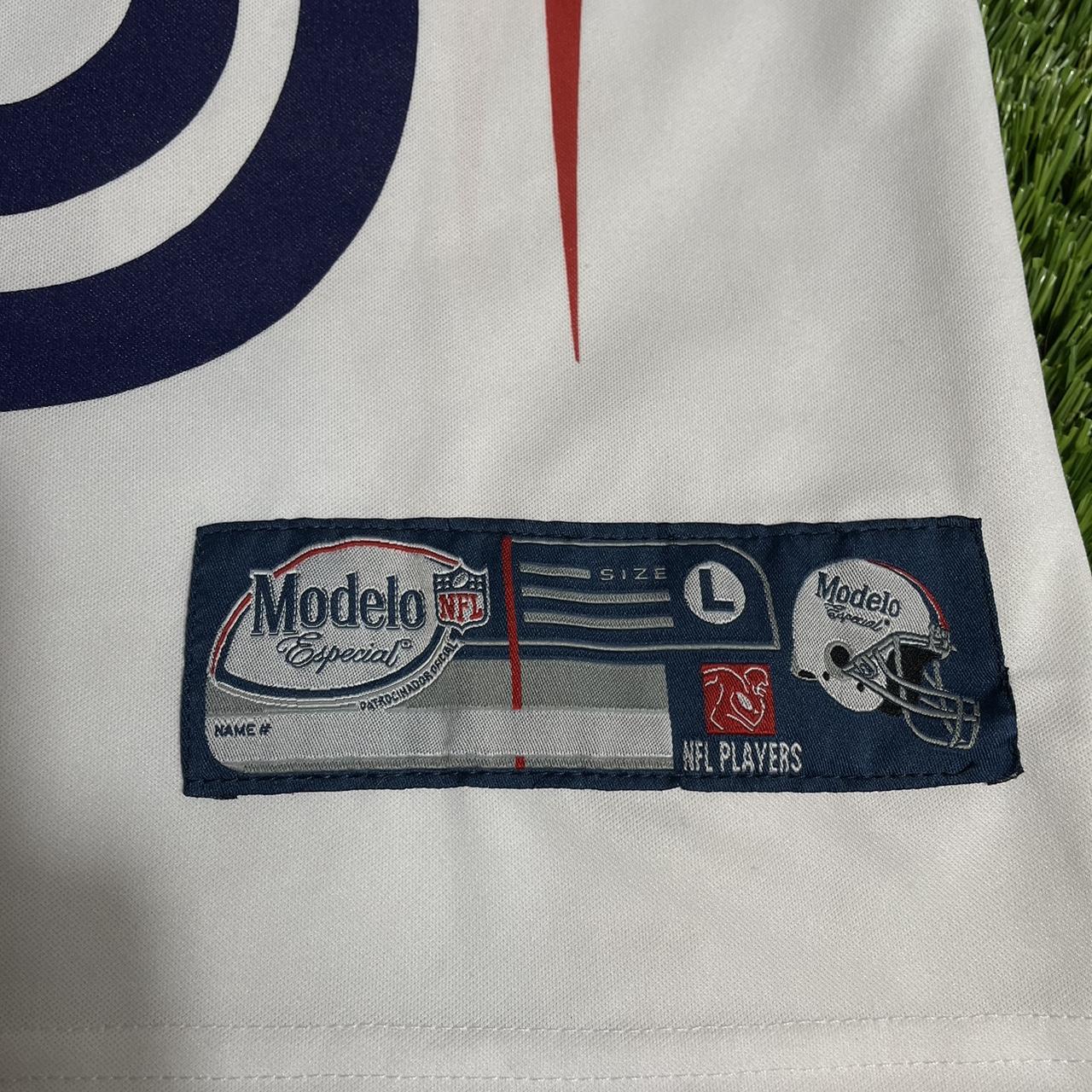 NFL Men's White and Navy Shirt | Depop