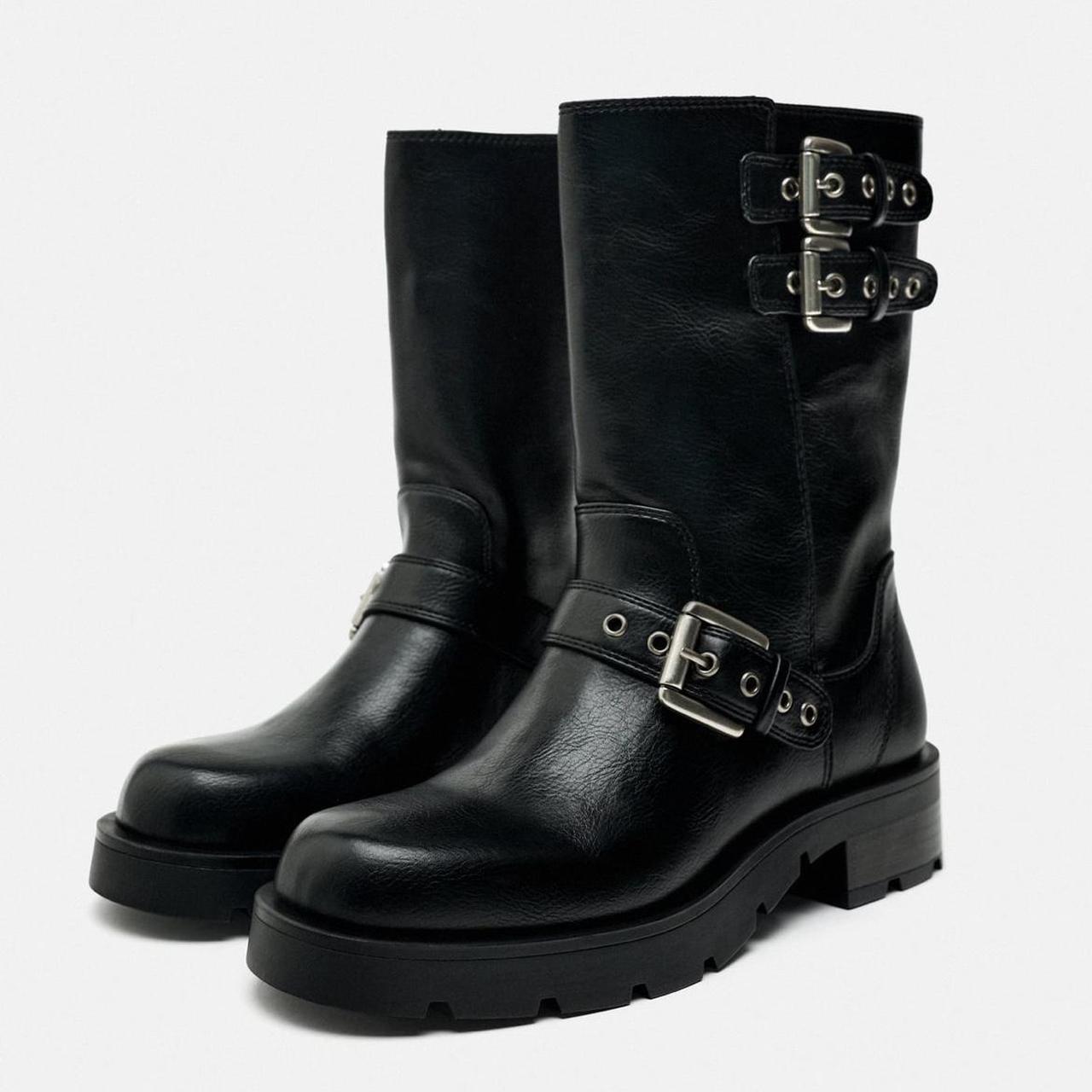 zara girls black boots