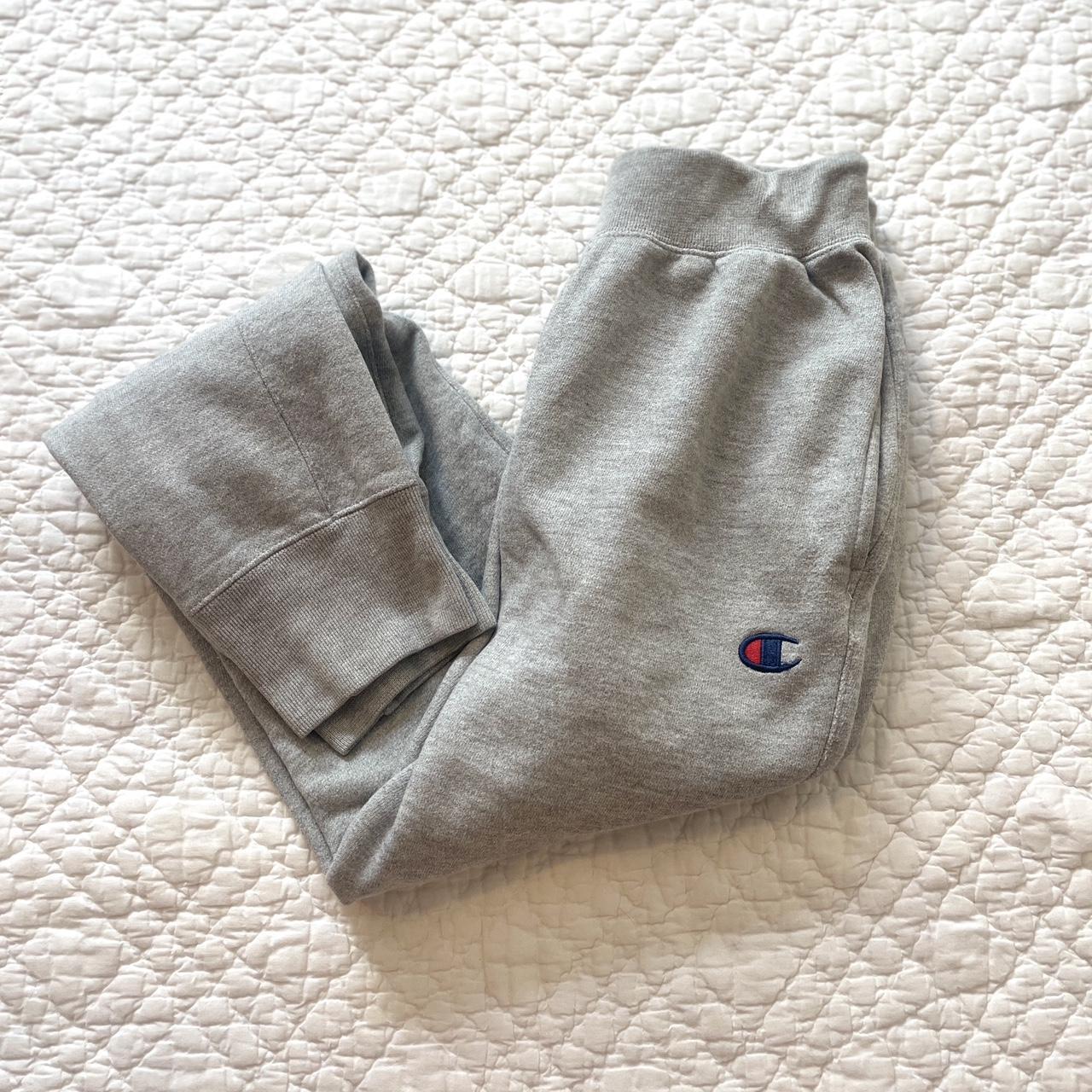 Grey Champion Sweatpants In Good Condition Tiny... - Depop