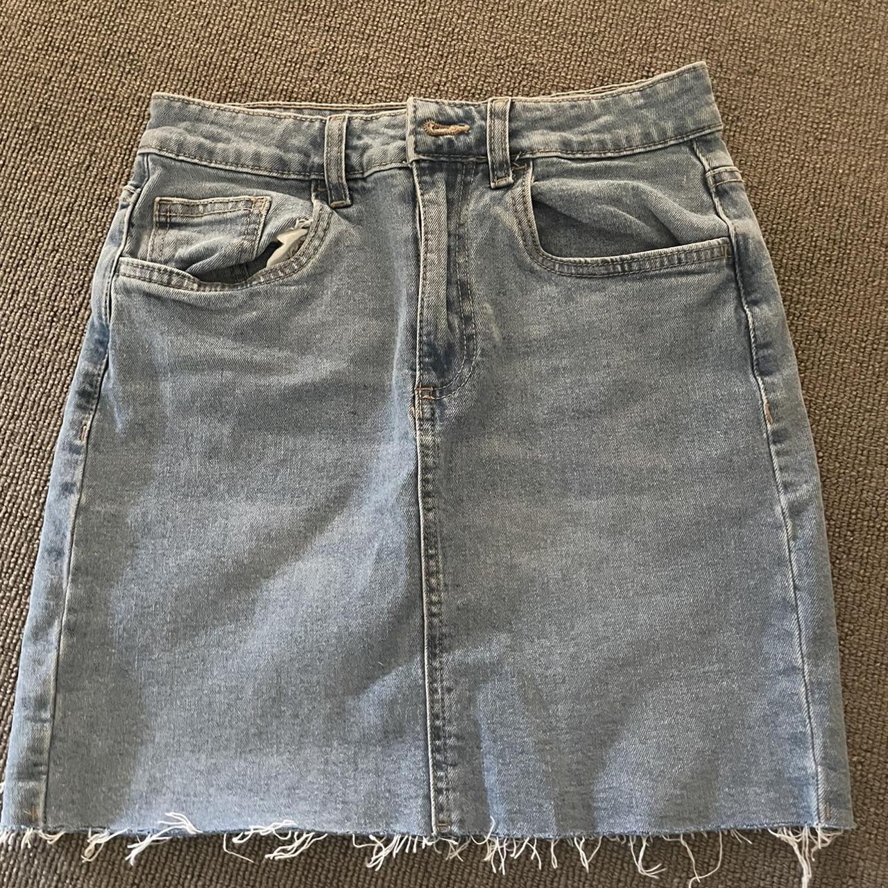 Mini denim skirt size 8 Perfect condition... Depop