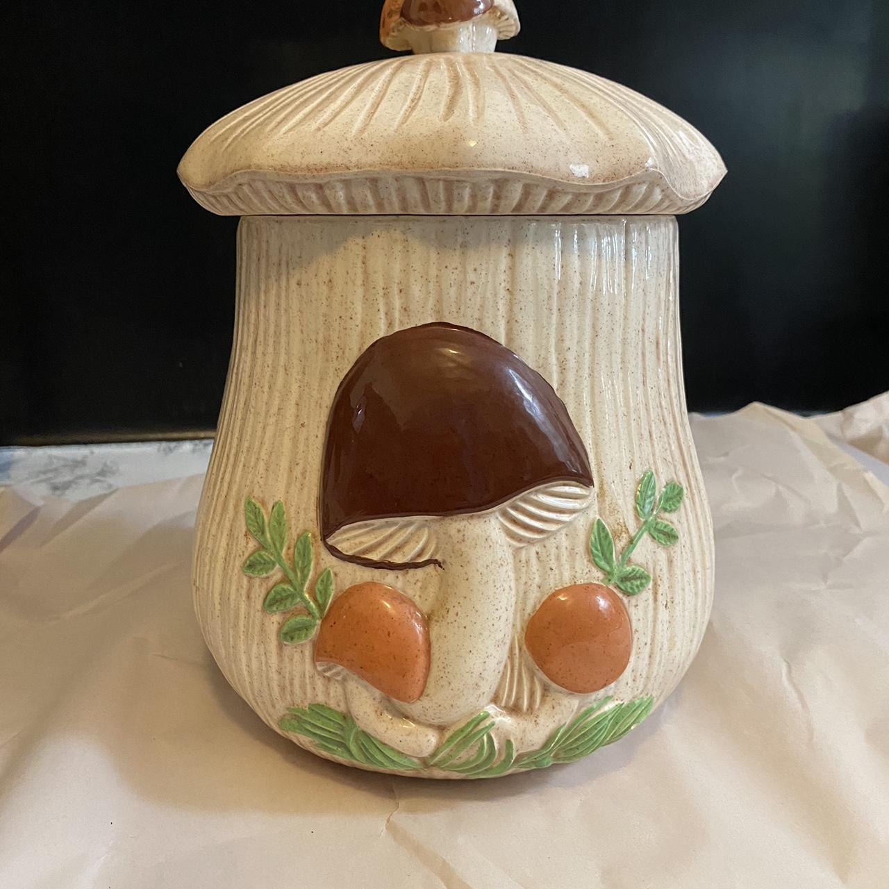 Ceramic Retro 1970's Arnel Mushroom Cookie Jar Vintage Kitchen