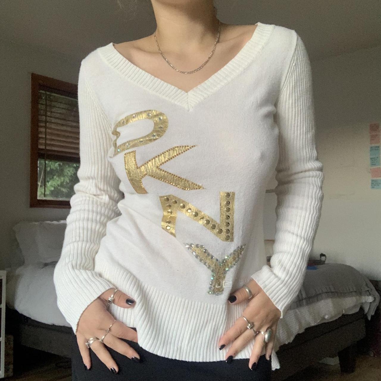 Dkny white clearance sweater