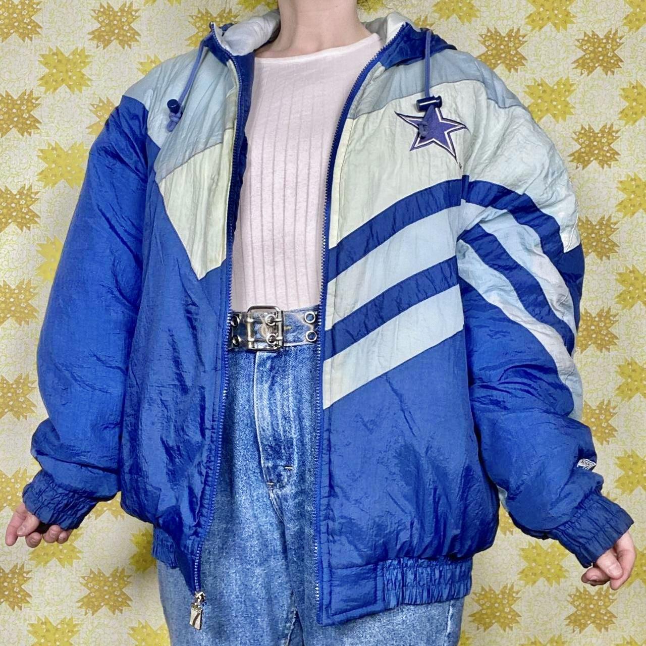 Dallas Cowboys Jacket Logo 7 Coat Puffer Football Vintage