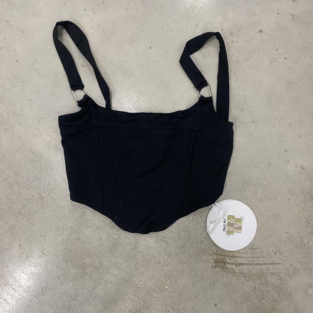 princess polly corset style top in black Depop