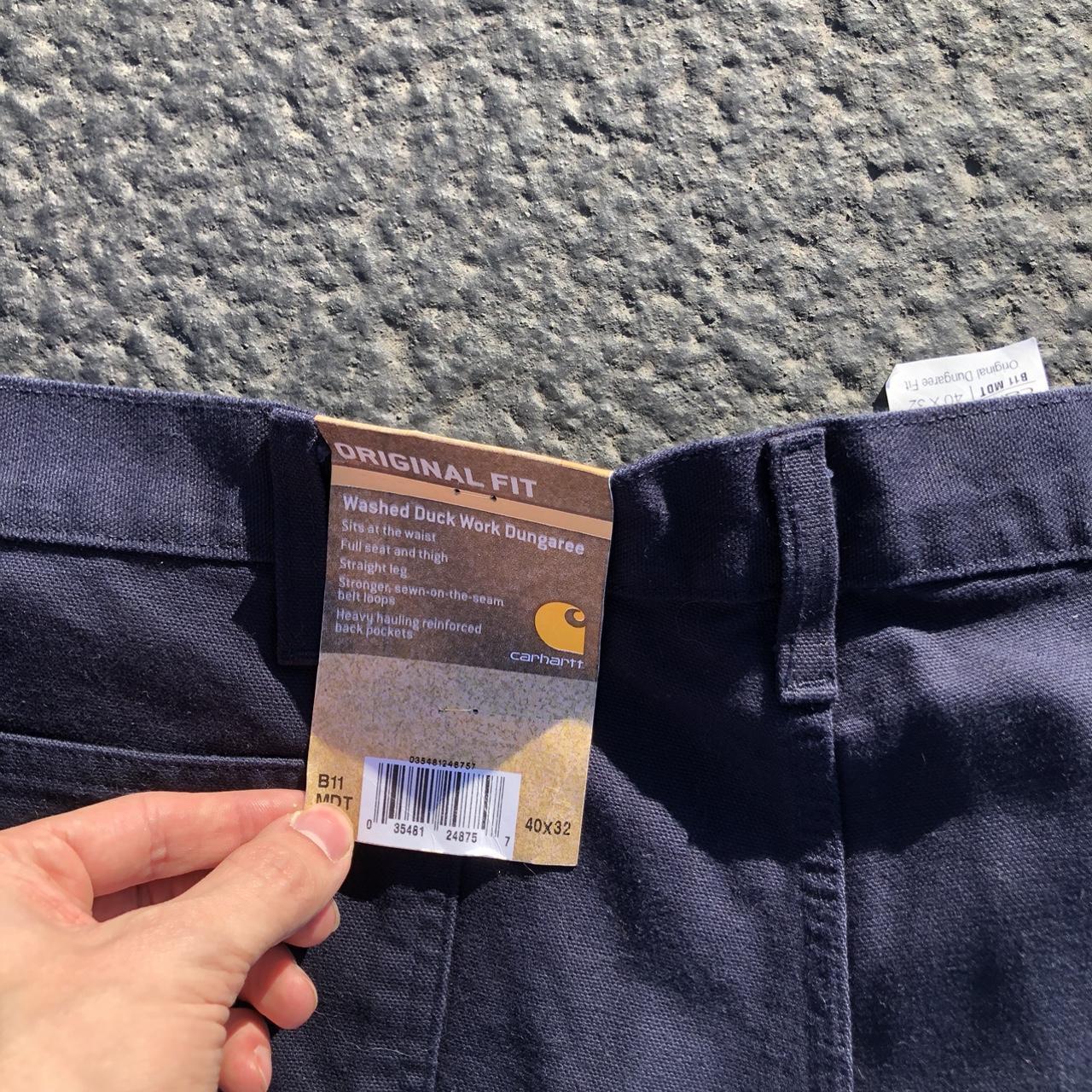 Deadstock Navy Blue Carhartt Duck Canvas Work - Depop