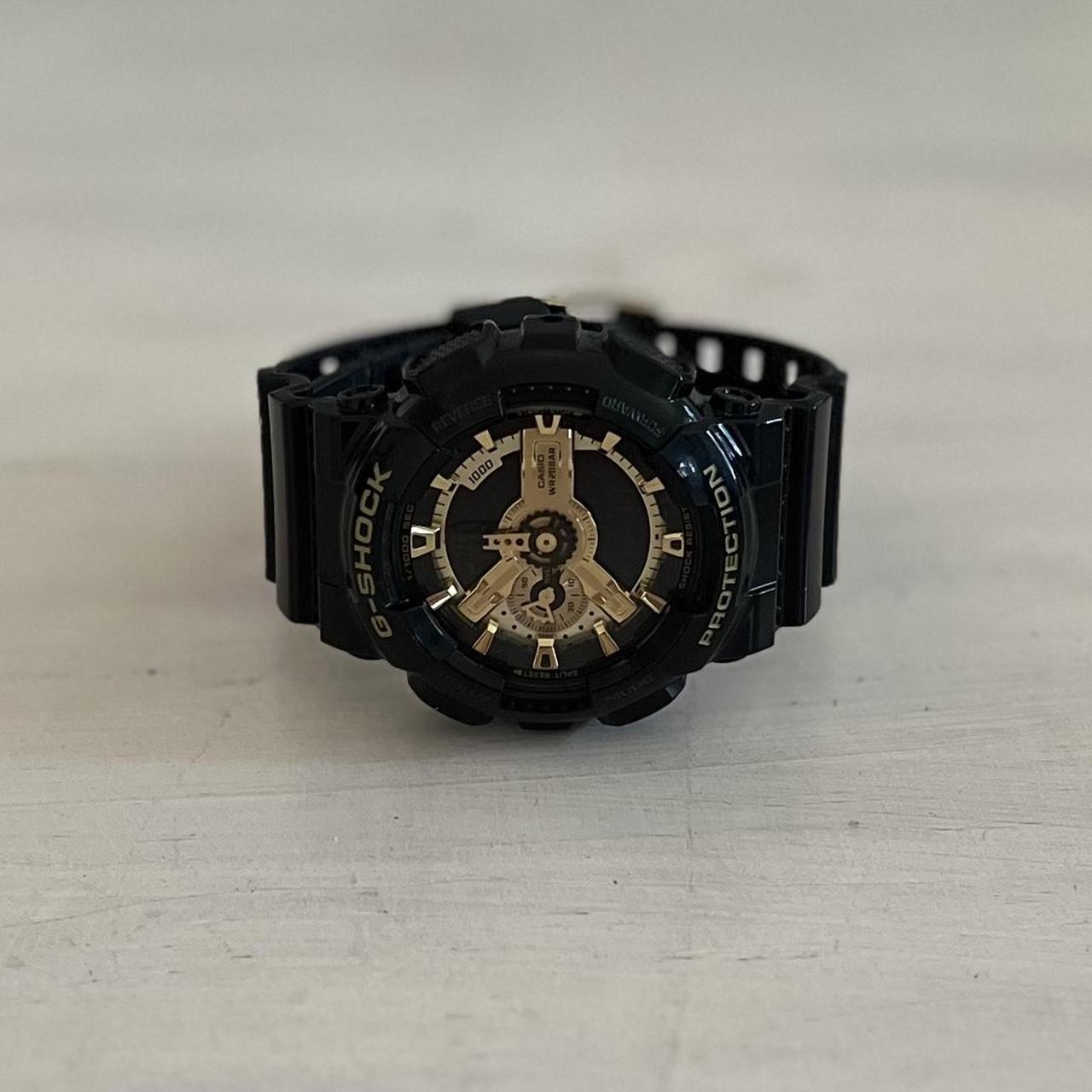 Men's Casio G-Shock WR20BAR watch in black and gold. | Depop