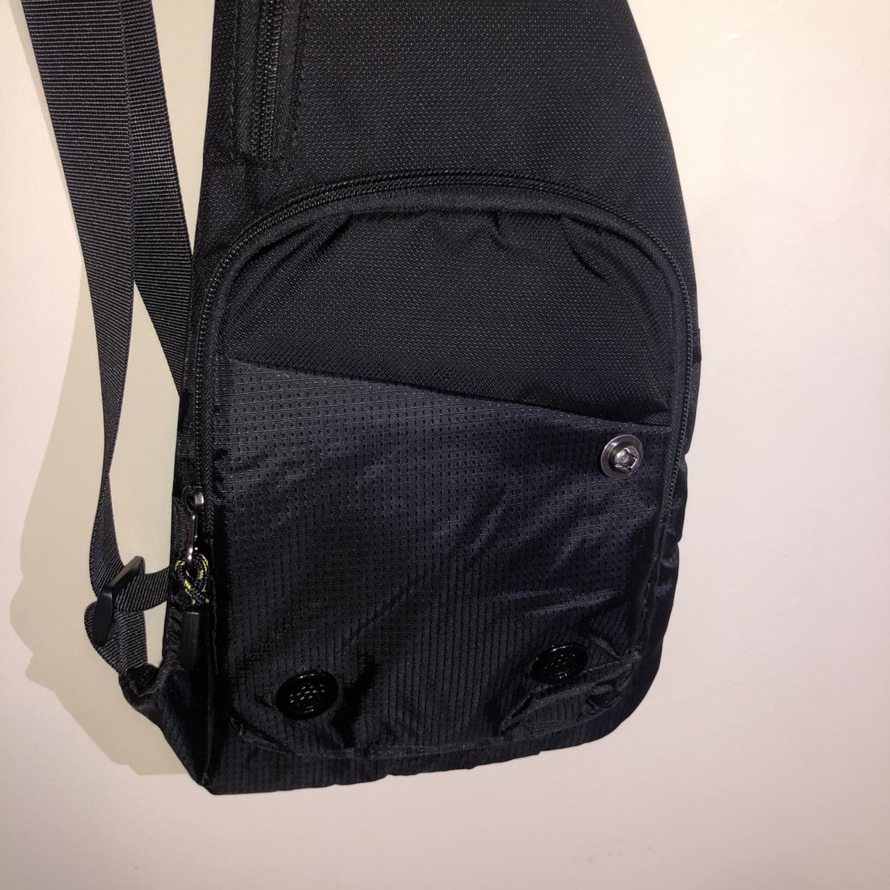 Y2k black utility cross body sling bag brand unknown... - Depop