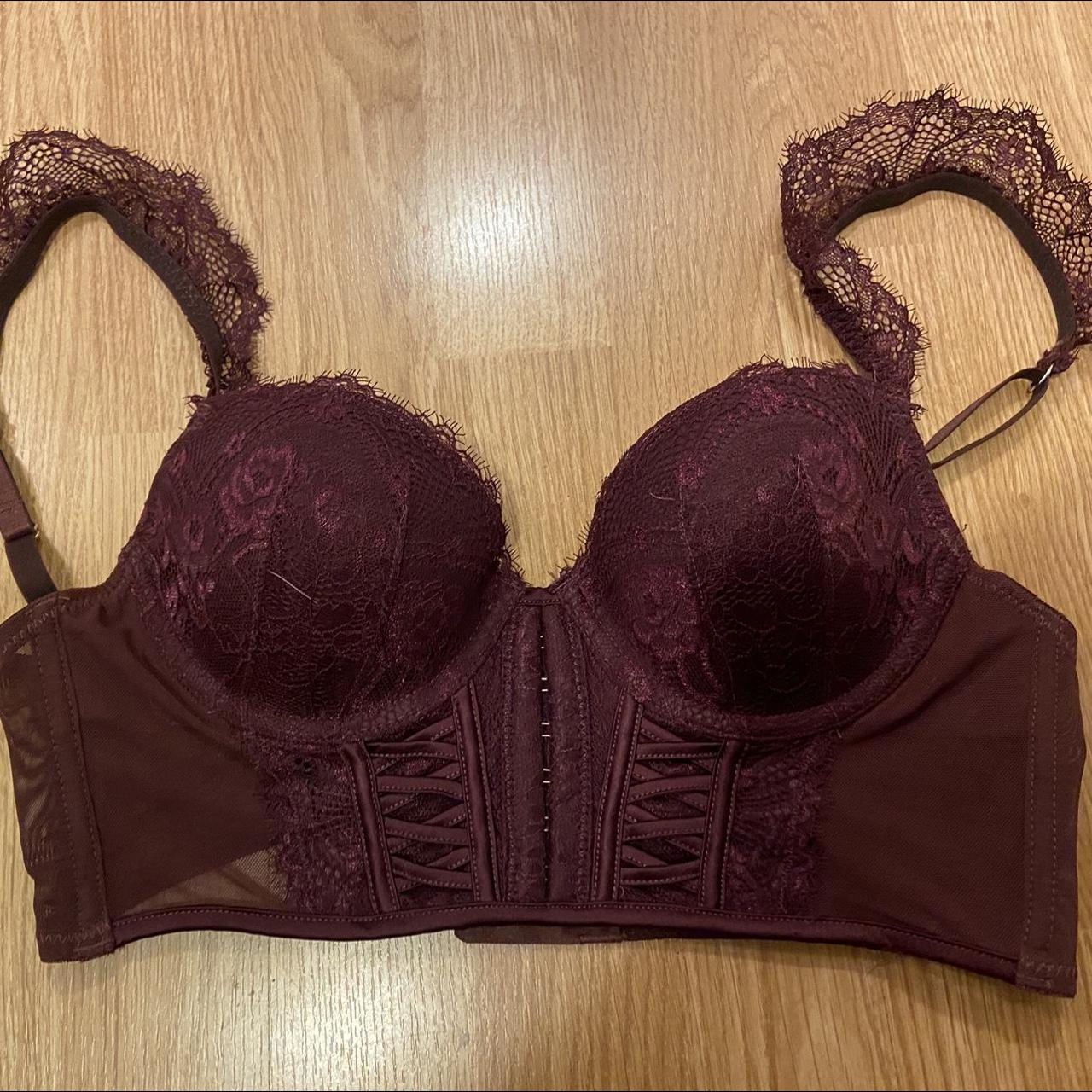 Dark Purple Bra Bustier • never worn, only tried on... - Depop