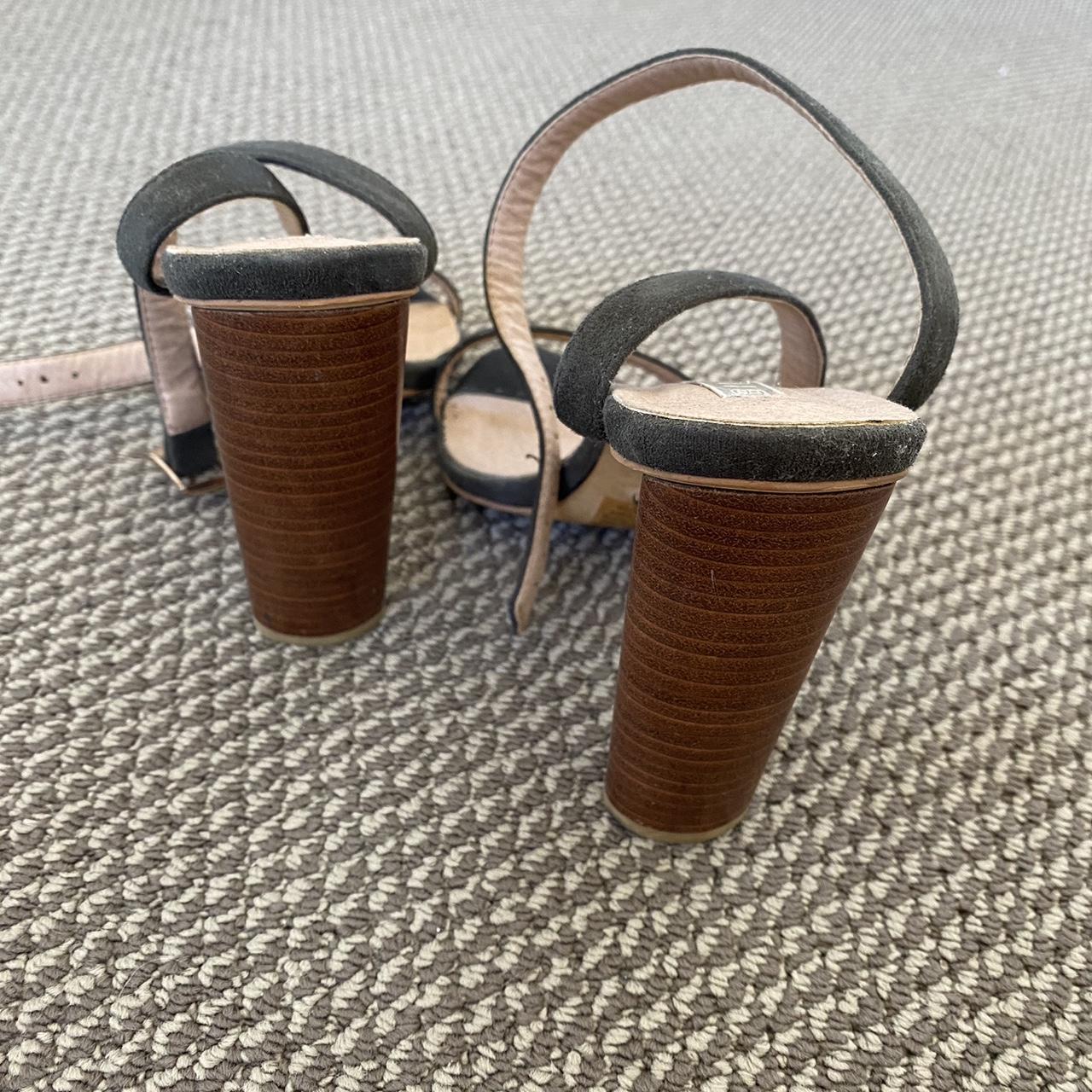 Billini Heels, wrap around ankle. Size AU 7 Khaki... Depop