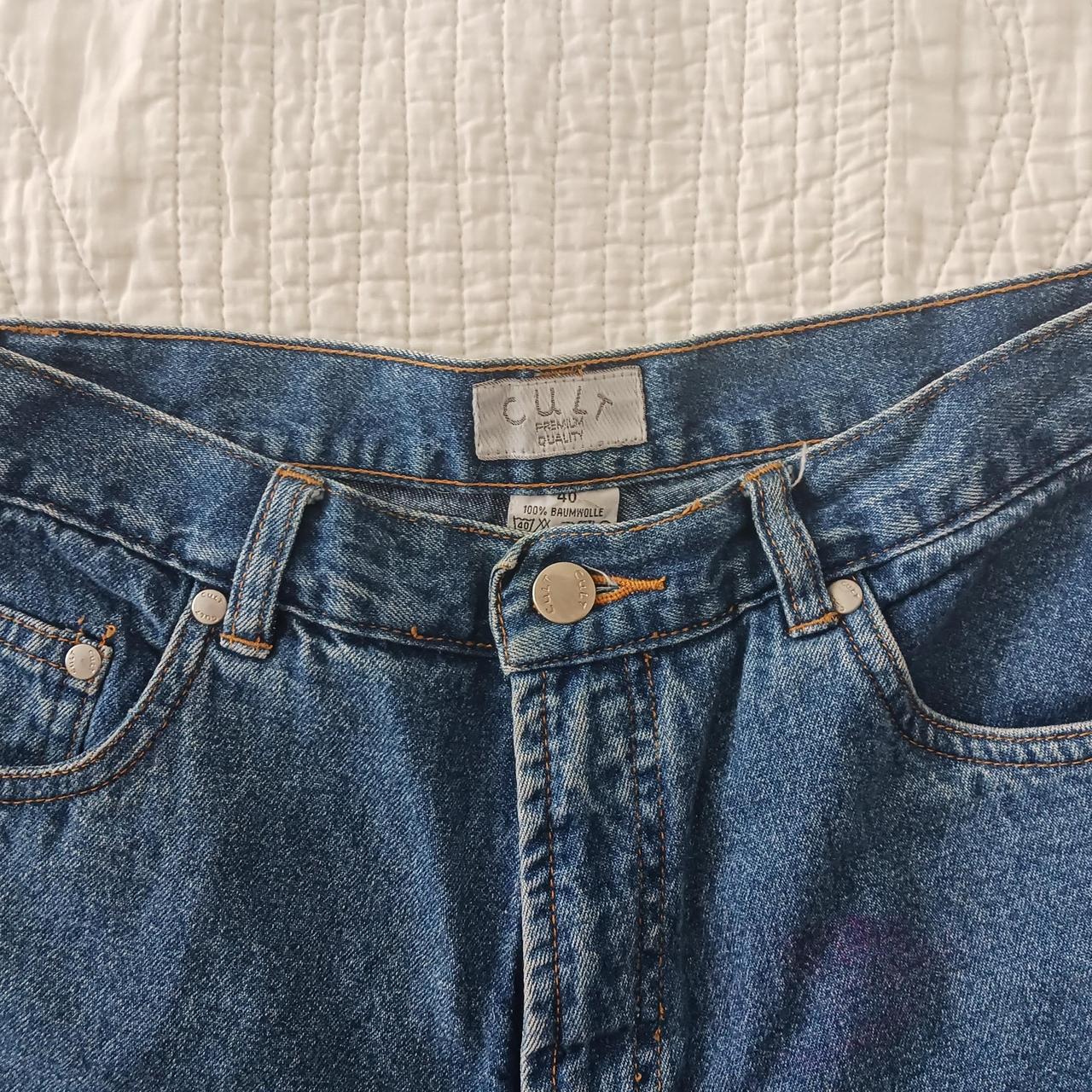 Really cute vintage denim long shorts. Great... - Depop