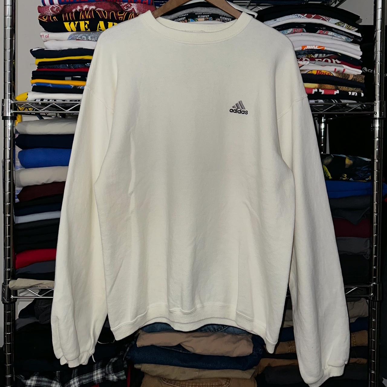 Adidas Men's Cream Sweatshirt | Depop