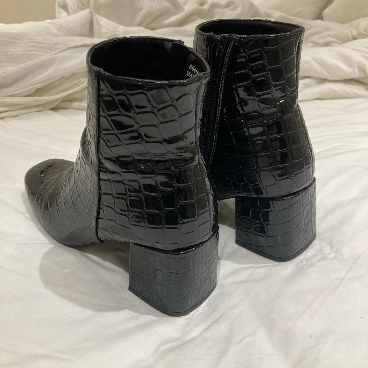 croc heeled boots