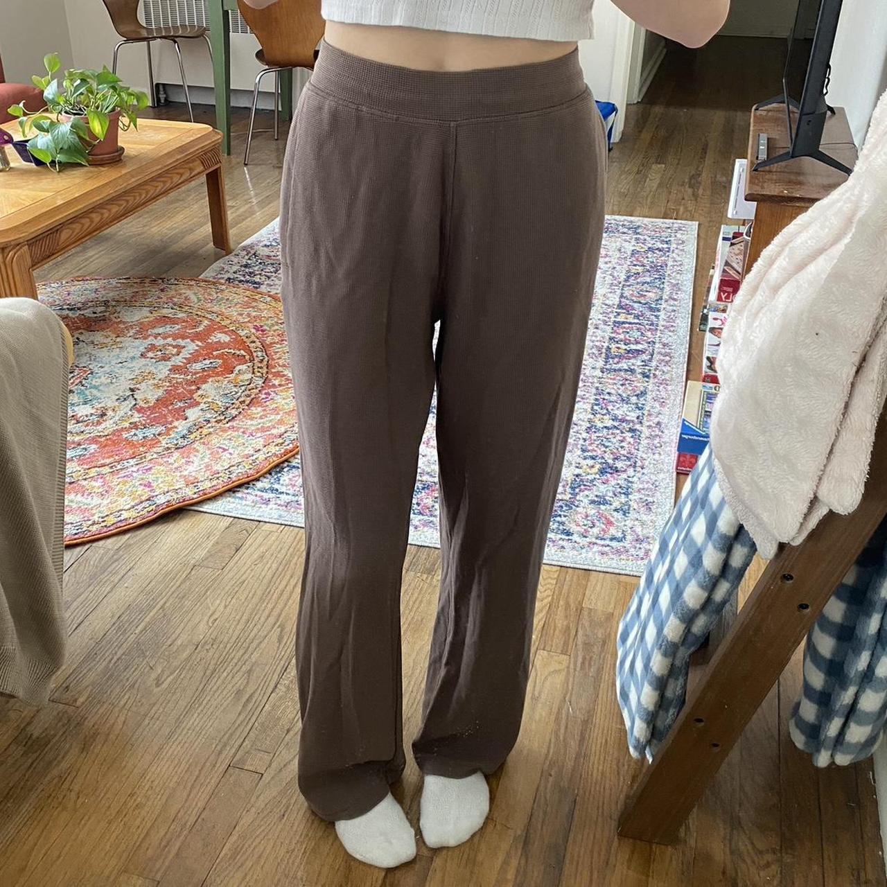 Brown Alo Yoga sweats! Waffle knit and so comfy,... Depop