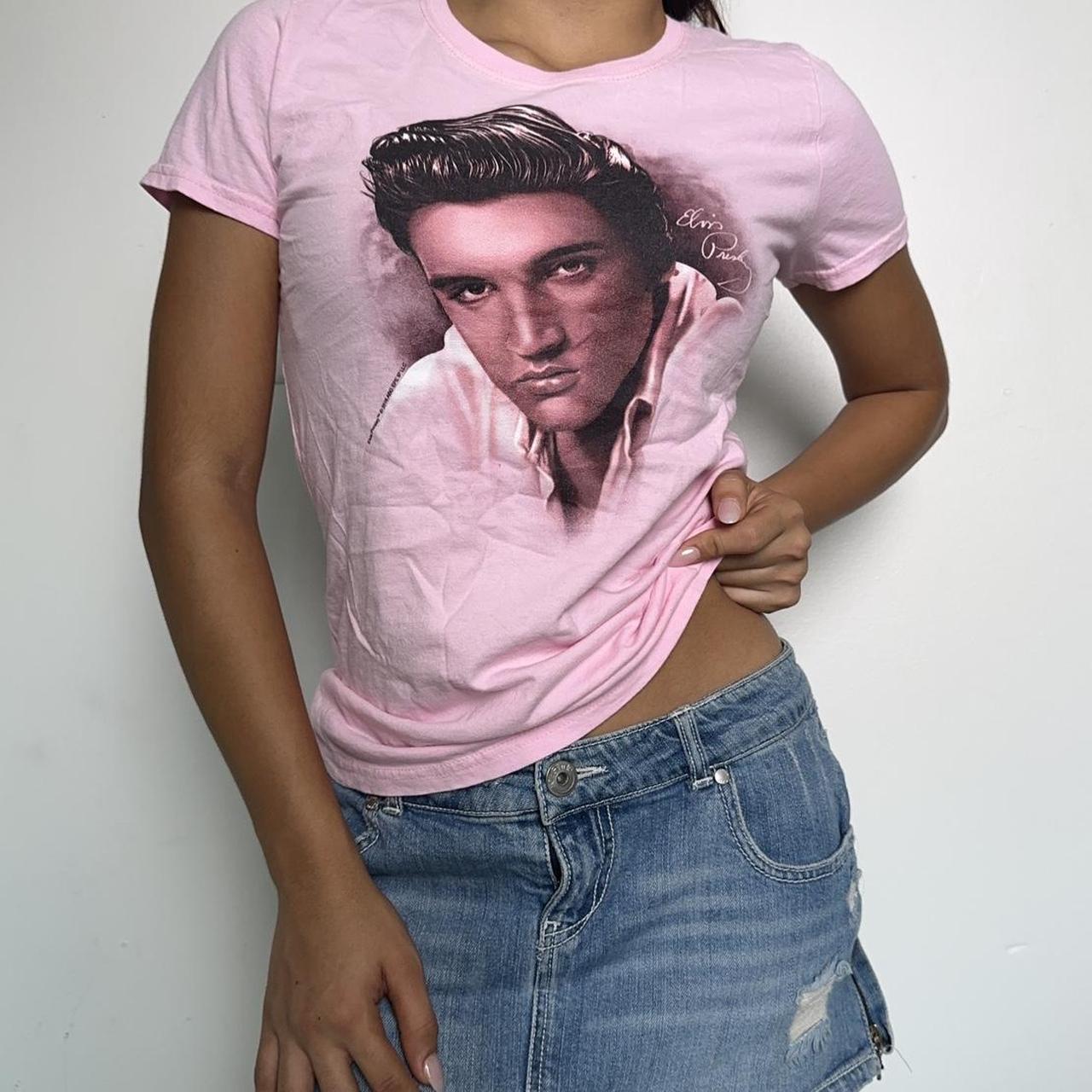 てっぴLAD MUSICIAN ELVIS PRESLEY Tee y2k elvis presley baby tee -size: no size tag fits like | Depop