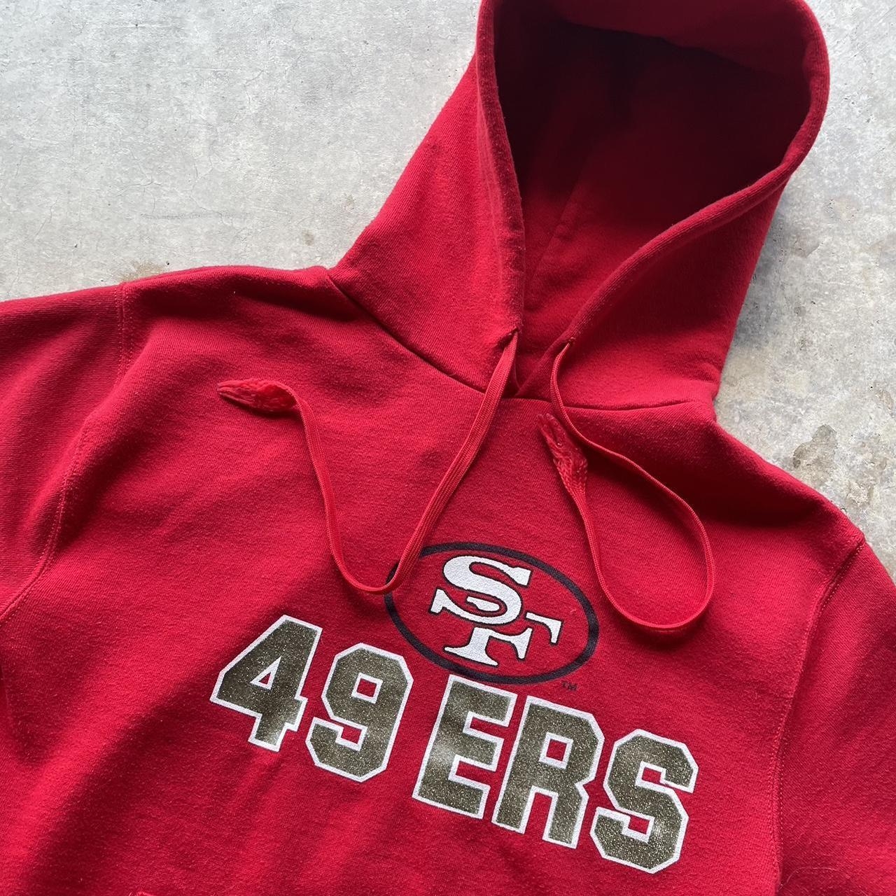 vintage grey nike 49ers hoodie, size S. great - Depop