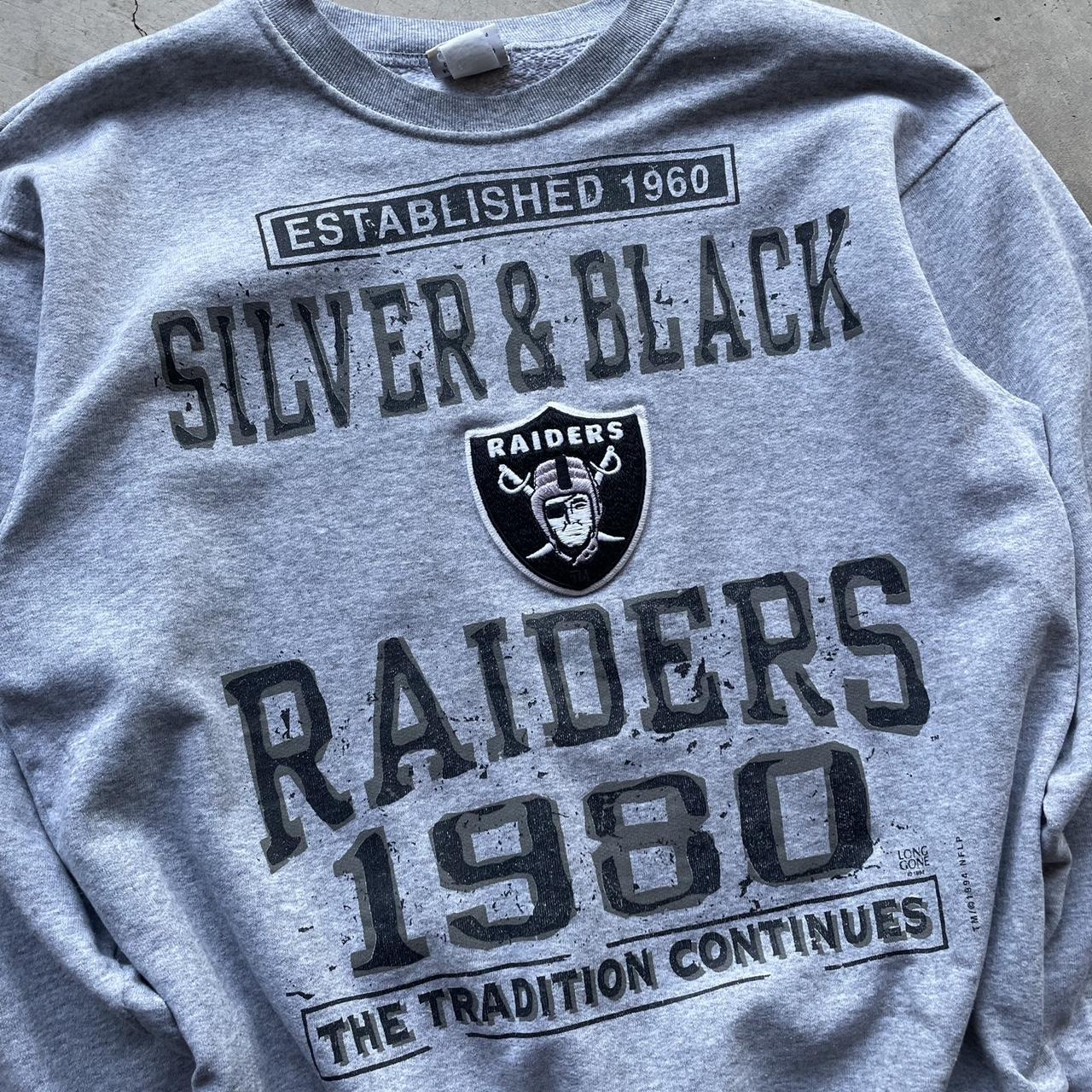 Vintage 80s NFL Raiders Crewneck Sweatshirt Tagged - Depop