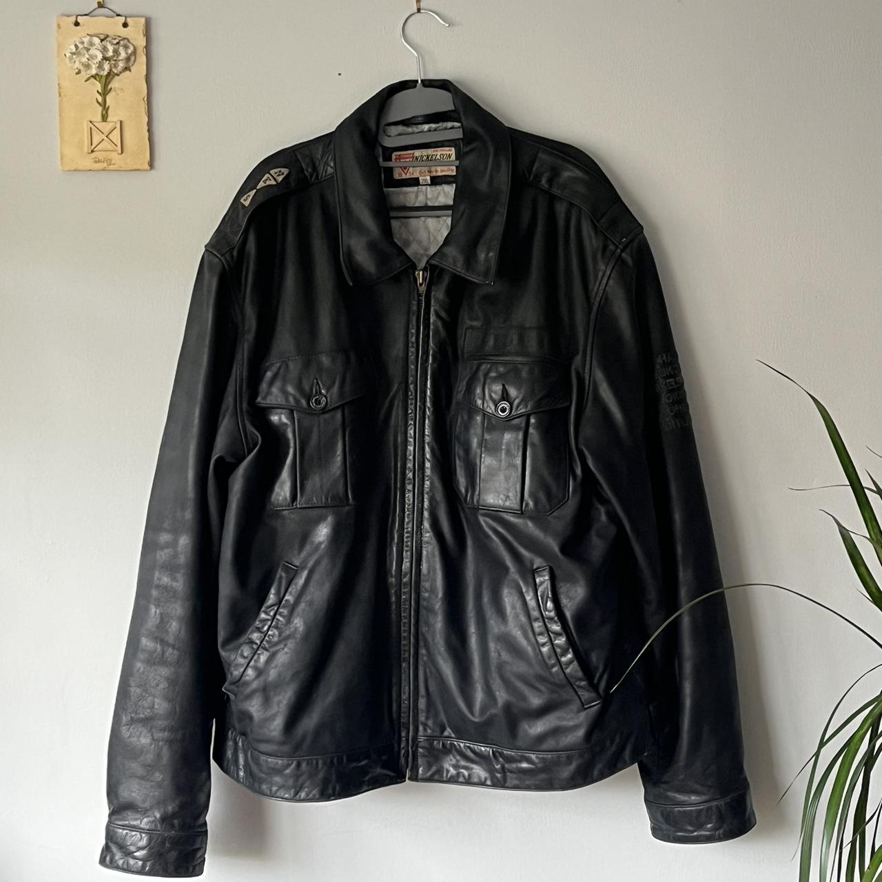 Real Leather Genuine Nickelson Jacket Excellent. Depop