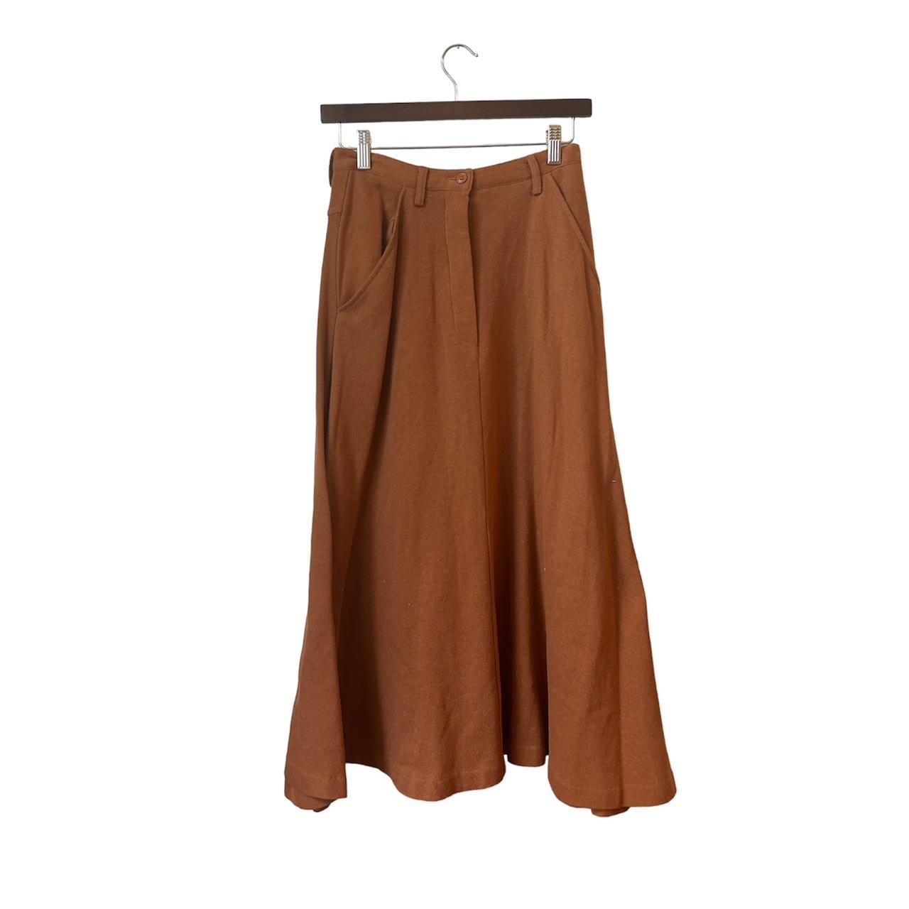 vintage norma kamali tan maxi skirt super cool... - Depop