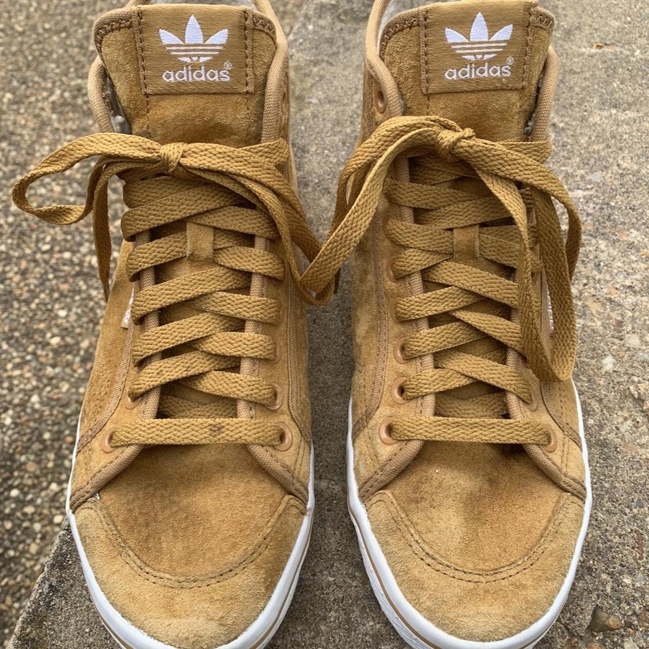 Gold adidas high tops womens hotsell