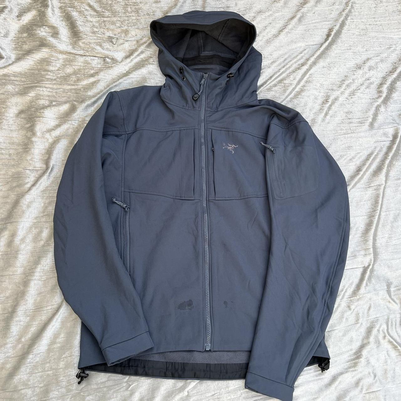 Arc'teryx Men's Grey and Blue Jacket | Depop