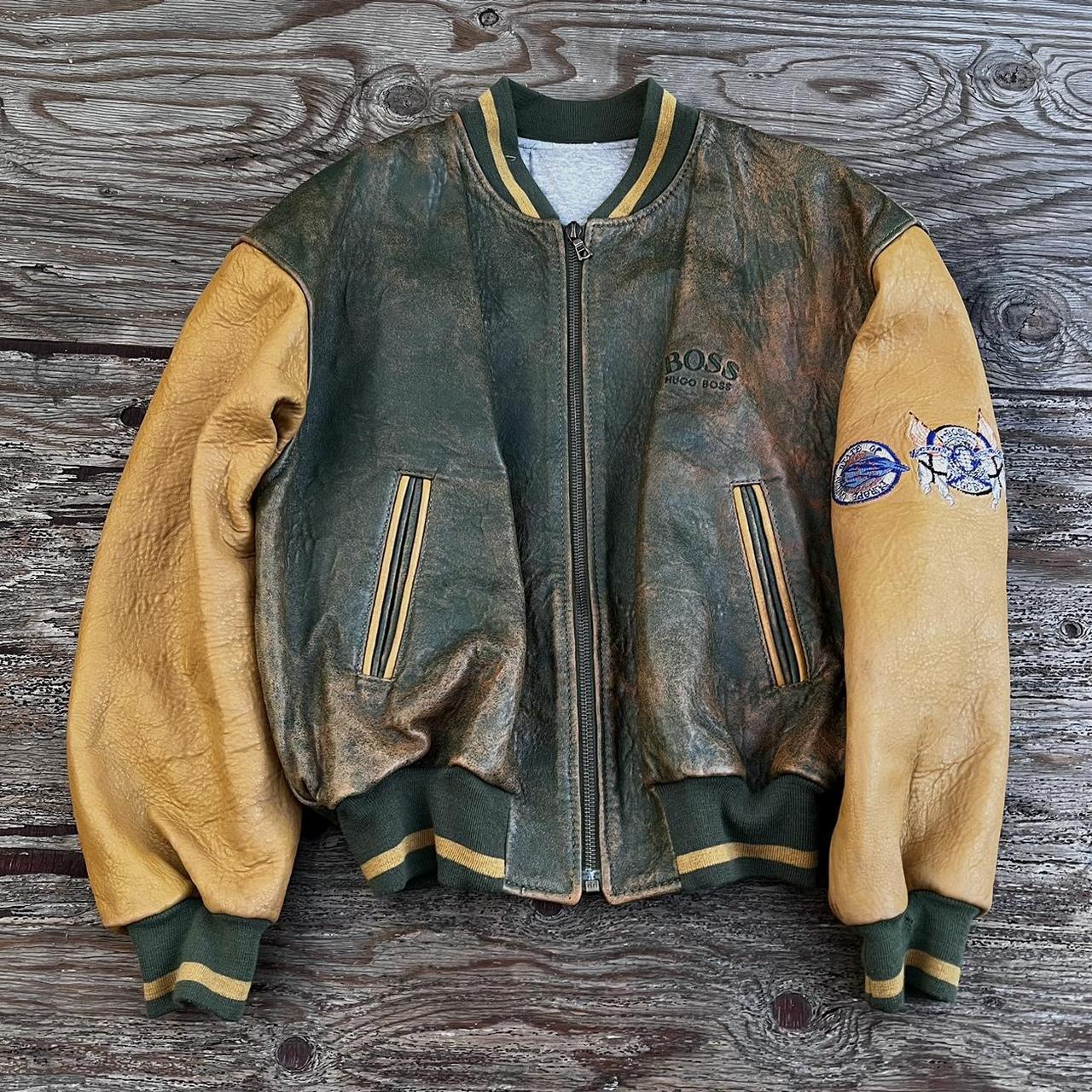 Vintage Hugo Boss Varsity Jacket Pre Owned nice... Depop