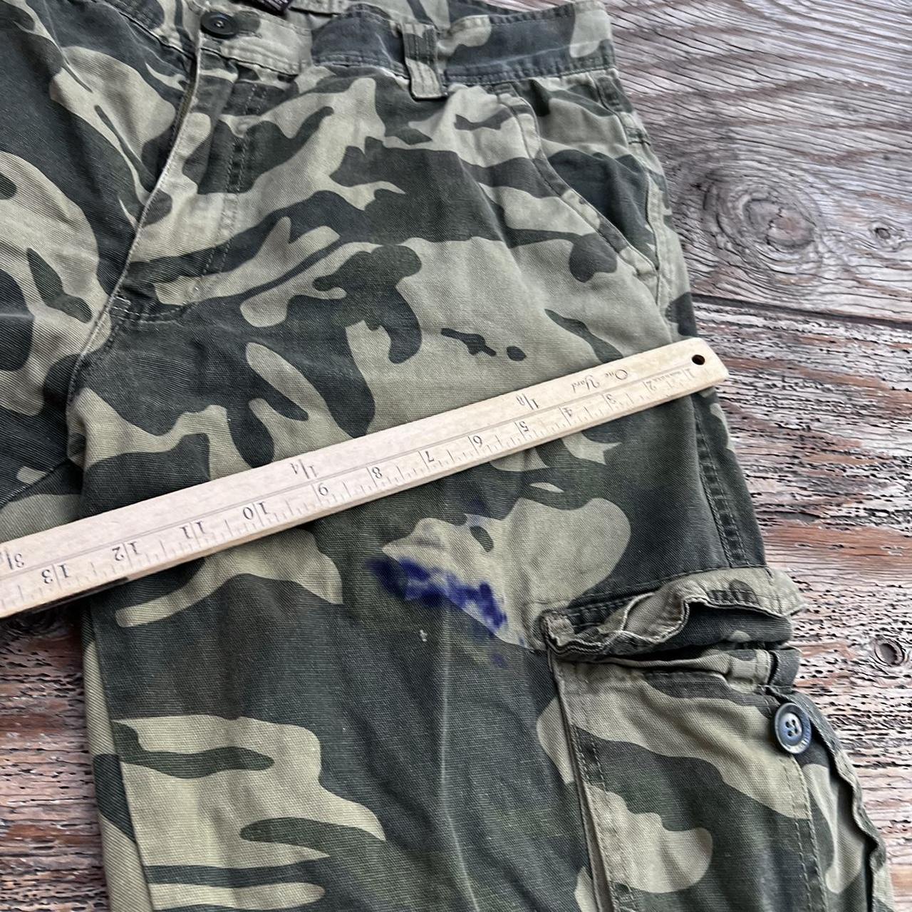 Vintage Y2K Camo Baggy Cargo Pants Multi pockets... - Depop