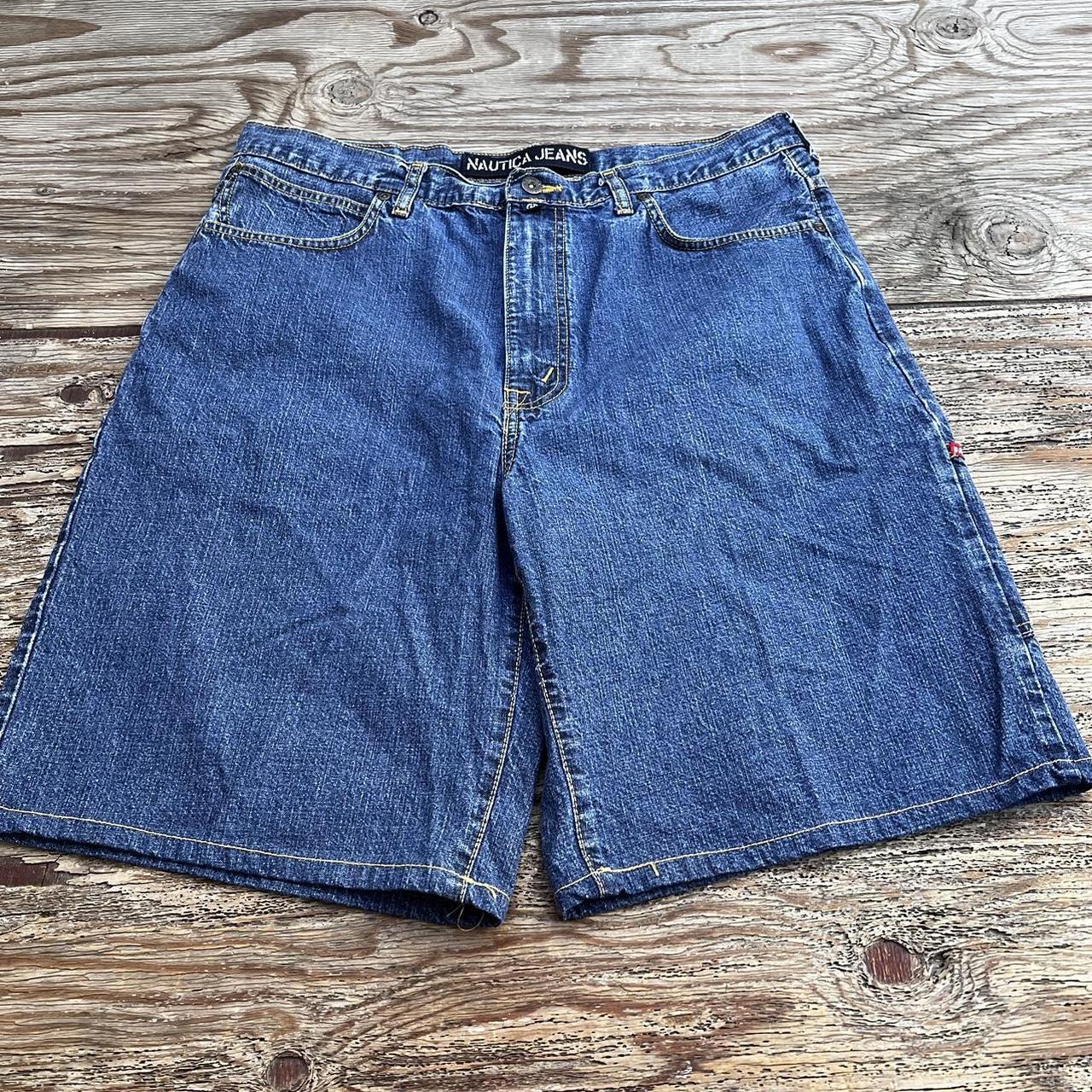 Vintage Nautica Baggy Carpenter Denim Jorts Pre... - Depop