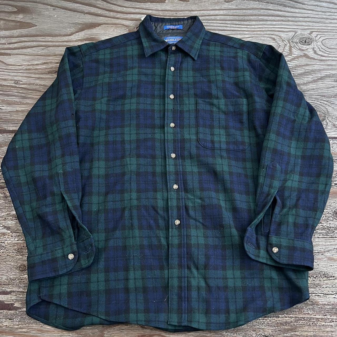 Vintage Pendleton Virgin Wool Flannel Pre Owned... - Depop