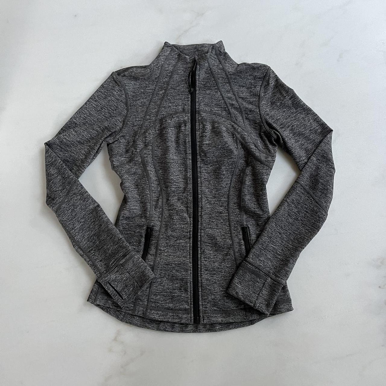 lululemon heathered gray define jacket ☆size 6 ☆euc... - Depop