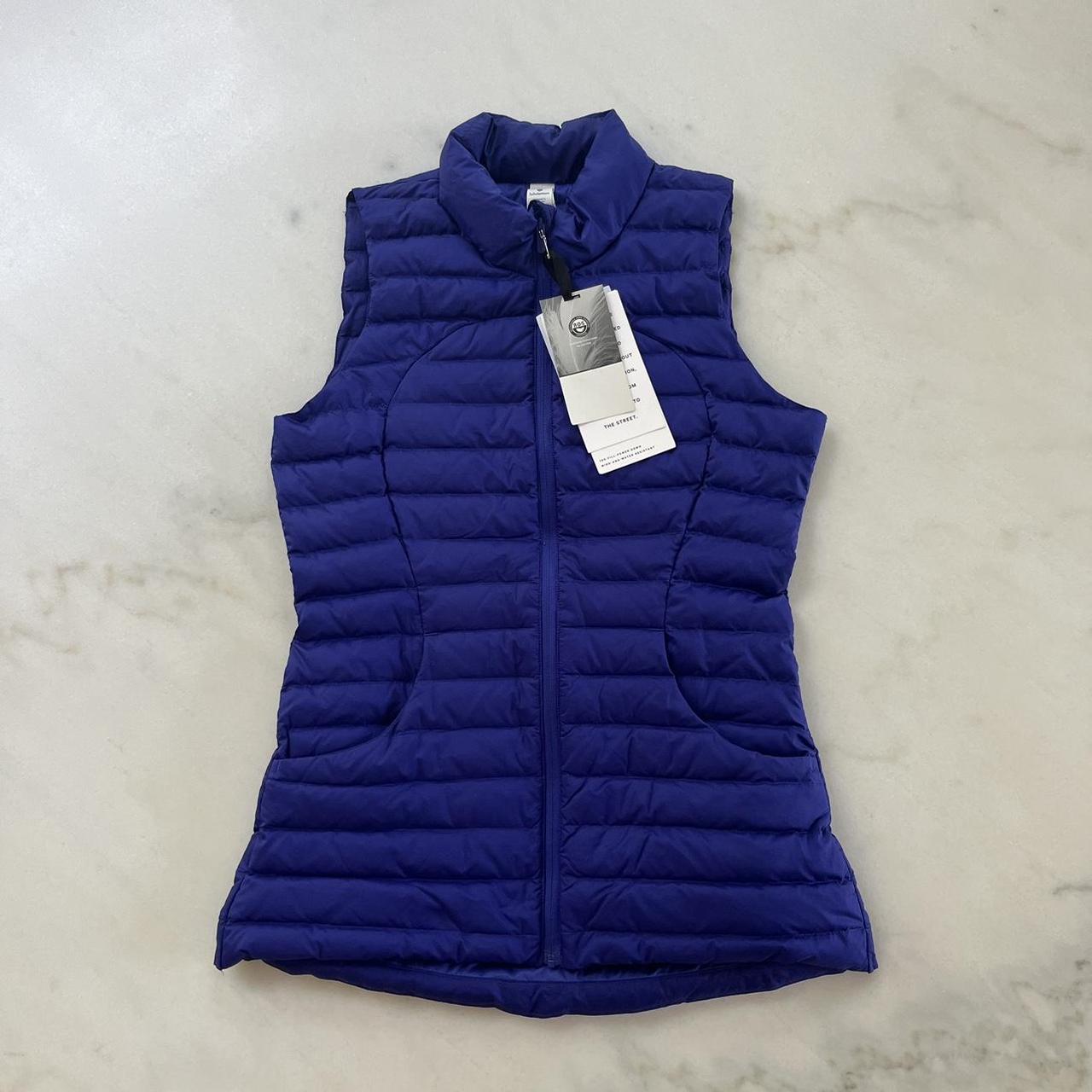 lululemon royal blue pack it down puffer vest size