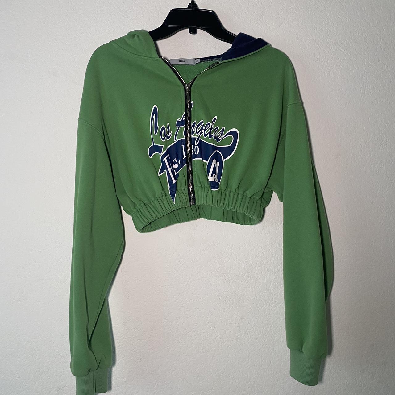 Adika “Los Angeles” cinched cropped zip up - Depop