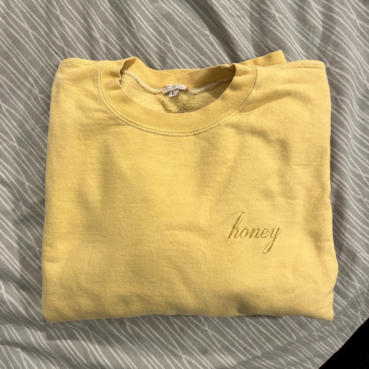 Brandy Melville Women's Yellow Sweatshirt Depop